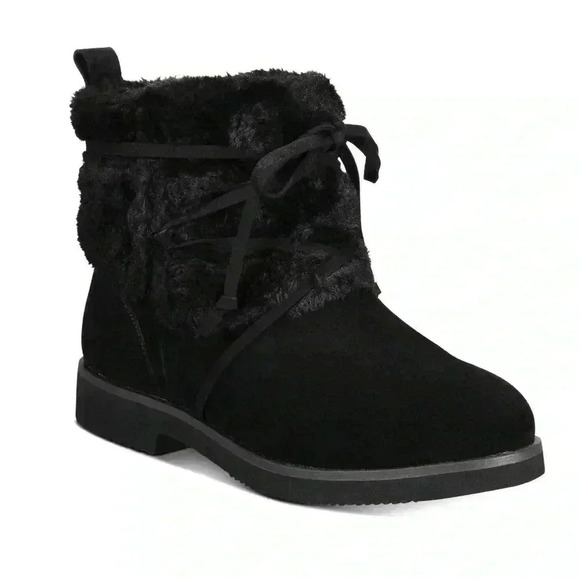 Style & Co. Shoes - Style & Co. Womens Zijune Leather Lace-up Winter Boots